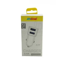 CARICABATTERIA CARICATORE DOPPIO AUTO Q-A36 CORRENTE TOTALE 2,4A CON 2 PORTE USB