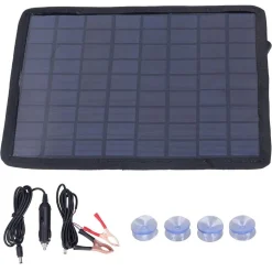 CARICABATTERIA DA PANNELLO SOLARE DA 6W 18V DA AUTO PORTATILE DA 12V RICARICA