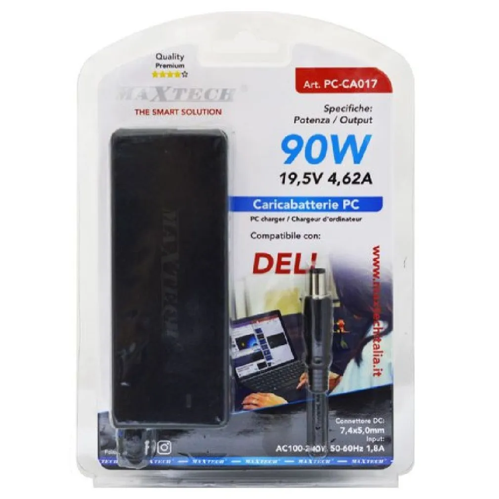 CARICABATTERIA PC ALIMENTATORE COMPUTER NOTEBOOK COMPATIBILE DELL 90 W PC-CA017