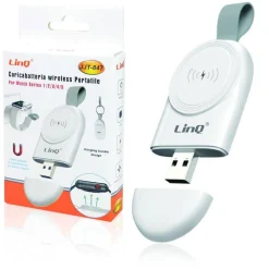 CARICABATTERIA WIRELESS PORTATILE MAGNETICO USB PER WATCH 1 2 3 4 5 2A JJT-847