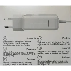 CARICABATTERIE ALTA VELOCITÀ CONNETTORE MAGNETICO TIPO L Q-KC02 MACBOOK CELLULARE