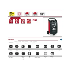 CARICABATTERIE AVVIATORE MONOFASE 230V-12-24V DYNAMIC 520 START TELWIN 829383
