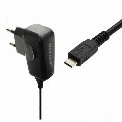 CARICABATTERIE MICRO USB DA VIAGGIO SPINA 5PIN 5V-1000MA 5WATT MAXTECH CA-S008A