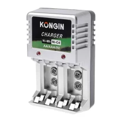 CARICABATTERIE PER BATTERIE PILE RICARICABILI CARICA BATTERIA AA AAA 9V NI-MH CD