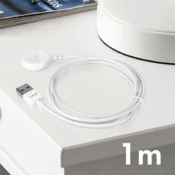 CARICABATTERIE WIRELESS MAGNETICO PER WATCH POTENZA 3W CAVO USB 1 METRO IP7766