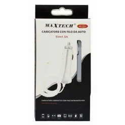 CARICATORE AUTO LIGHTNING CARICABATTERIA IPHONE IPAD 5V-1.5A FILO 1.2MT MA-C012