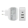 CARICATORE PARETE CASA DOPPIA PORTA USB 1X USB-C TYPE-C RICARICA 15W 3A CA-S049