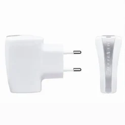 CARICATORE USB A PRESA SPINA RICARICA SMARTPHONE DISPOSITIVI 5V-2000MA MAXTECH CA-S022