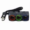 CARICATORE USB DA AUTO PER ACCENDISIGARI UNIVERSALE 120W ACCESSORI 3X1 MAXTECH MA-C015