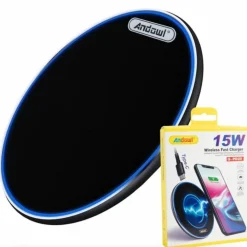 CARICATORE WIRELESS PAD DI RICARICA RAPIDA 15W ACCESSORIO PER SMARTPHONE Q-PD20