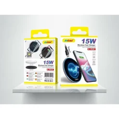 CARICATORE WIRELESS PAD DI RICARICA RAPIDA 15W ACCESSORIO PER SMARTPHONE Q-PD20