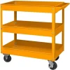 CARRELLO PORTA ATTREZZI DA OFFICINA PORTAUTENSILI 3 RIPIANI CON 4 RUOTE ACCIAIO