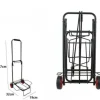 CARRELLO PORTAPACCHI ALLUMINIO PIEGHEVOLE RICHIUDIBILE PORTATA MAX 50 KG 2 RUOTE