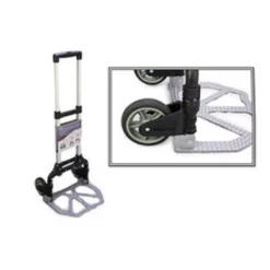 CARRELLO PORTAPACCHI ALLUMINIO PIEGHEVOLE RICHIUDIBILE PORTATA MAX 70 KG 2 RUOTE