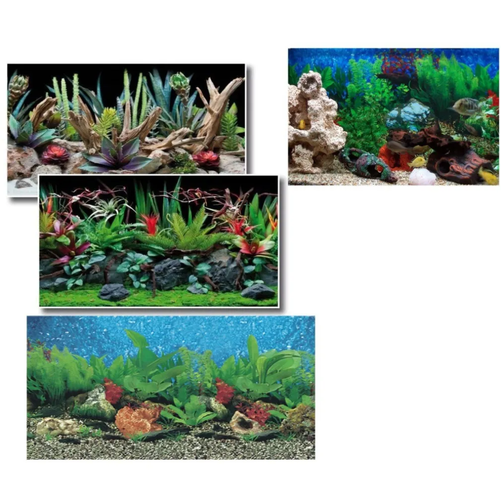 CARTA DECORATIVA PER ACQUARIO 40 X 75 CM PANNELLO DECORATIVO ACQUARI SFONDO