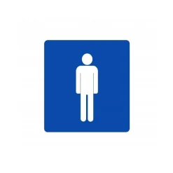 CARTELLO UOMO SEGNALETICA WC TOILETTE BAGNO TARGA ADESIVA PLASTIFICATO