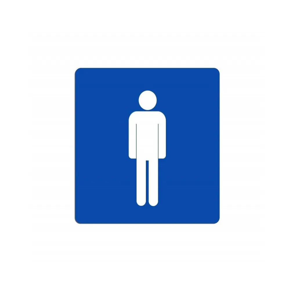 CARTELLO UOMO SEGNALETICA WC TOILETTE BAGNO TARGA ADESIVA PLASTIFICATO