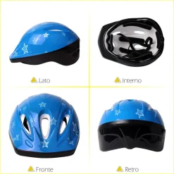 CASCO DA BAMBINO PER BICI BICICLETTA CON CHIUSURA REGOLABILE VARI COLORI XC-1691