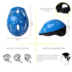 CASCO DA BAMBINO PER BICI BICICLETTA CON CHIUSURA REGOLABILE VARI COLORI XC-1691