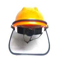 CASCO ELMETTO PROTETTIVO CON VISIERA A RETE PER DECESPUGLIATORE E TAGLIAERBA