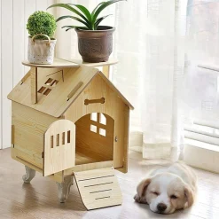 CASETTA CASA CUCCIA CANI GATTI ANIMALE DOMESTICO USO ESTERNO INTERNO 79X55X70CM