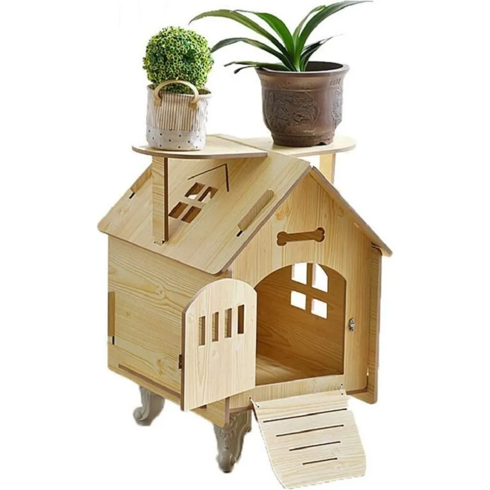 CASETTA CASA CUCCIA CANI GATTI ANIMALE DOMESTICO USO ESTERNO INTERNO 64X44X56CM