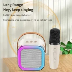 CASSA ALTOPARLANTE BLUETOOTH CON MICROFONO PROFESSIONALE AUDIO PICCOLA PER CASA KARAOKE