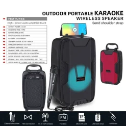 CASSA ALTOPARLANTE PORTATILE BLUETOOTH 5W BATTERIA RICARICABILE Q-YX401A KARAOKE