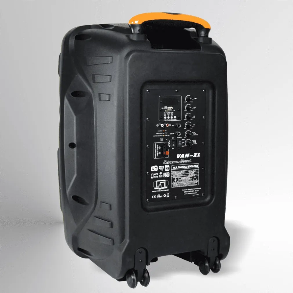 CASSA AUDIO PORTATILE BATTERIA WOOFER 15" USB MP3 MICROFONO EXTREME SOUND VAN-XL