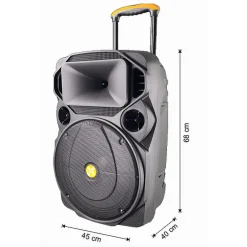 CASSA AUDIO PORTATILE BATTERIA WOOFER 15