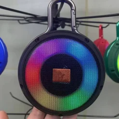 CASSA SPEACKER PORTATILE BLUETOOTH LUCE LED MULTICOLOR CON GANCIO PER APPENDERLA