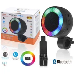 CASSA SPEAKER ALTOPARLANTE BLUETOOTH LED RGB PER MANUBRIO BICI BICICLETTA PK6826