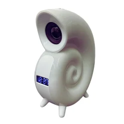 CASSA SPEAKER BLUETOOTH BT LAMPADA LED RGB CONCHIGLIA CON OROLOGIO DISPLAY SVEGLIA