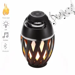 CASSA SPEAKER FLAME LIGHT LED BLUETOOTH PORTATILE SENZA FILI TF MP3 BT4.2