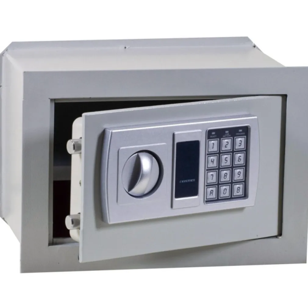 CASSAFORTE A MURO NUMERICA DIGITALE ELETTRONICA 31X20X20CM SICUREZ. GRIGIO SCURO