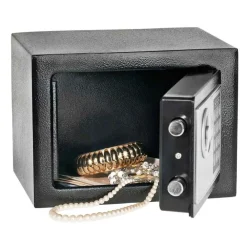 CASSAFORTE DIGITALE IN ACCIAIO CON TASTIERINO E CHIAVE PER L'APERTURA MANUALE