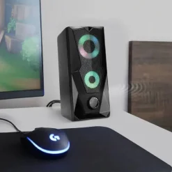 CASSE ALTOPARLANTI STEREO USB 2.0 CON LUCI LED PC GAMING RGB SPEAKER TV MP3 A5005