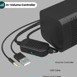 CASSE AUDIO SOUNDBAR AUX USB SPEAKER ALTOPARLANTI CON LUCE RGB PER PC NOTEBOOK