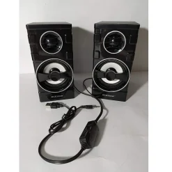 CASSE PC XBOX STEREO AUX MULTIMEDIA DIGITAL AUDIO JACK 3.5MM 25W CA-SS002 RS-520