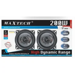 CASSE PER AUTO 200W AUDIO VOLUME SPEAKER COASSIALE MUSICA 4 VIE MAXTECH SP-200W