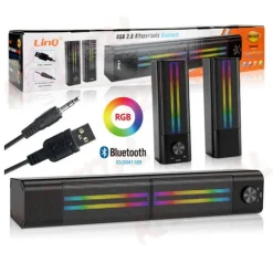 CASSE SOUNDBAR BARRA AUDIO USB 2.0 SPEAKER BLUTOOTH LED RGB HOME THEATRE PK6807