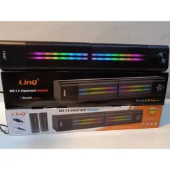 CASSE SOUNDBAR BARRA AUDIO USB 2.0 SPEAKER BLUTOOTH LED RGB HOME THEATRE PK6807