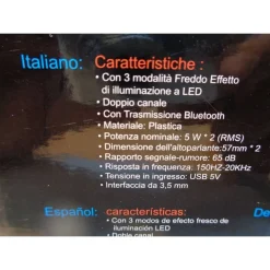 CASSE SOUNDBAR BARRA AUDIO USB 2.0 SPEAKER BLUTOOTH LED RGB HOME THEATRE PK6807