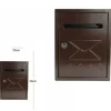 CASSETTA DELLA POSTA POSTALE BOX LETTERE IN METALLO DA ESTERNO MARRONE 26x20
