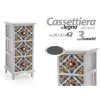 CASSETTIERA 3 CASSETTI COMODINO CUCINA BAGNO CAMERA LETTO LEGNO 62X26X32CM 829390