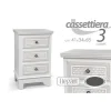 CASSETTIERA 3 CASSETTI COMODINO SLIM MOBILE ELEGANT IN LEGNO 41X34X68CM 801112