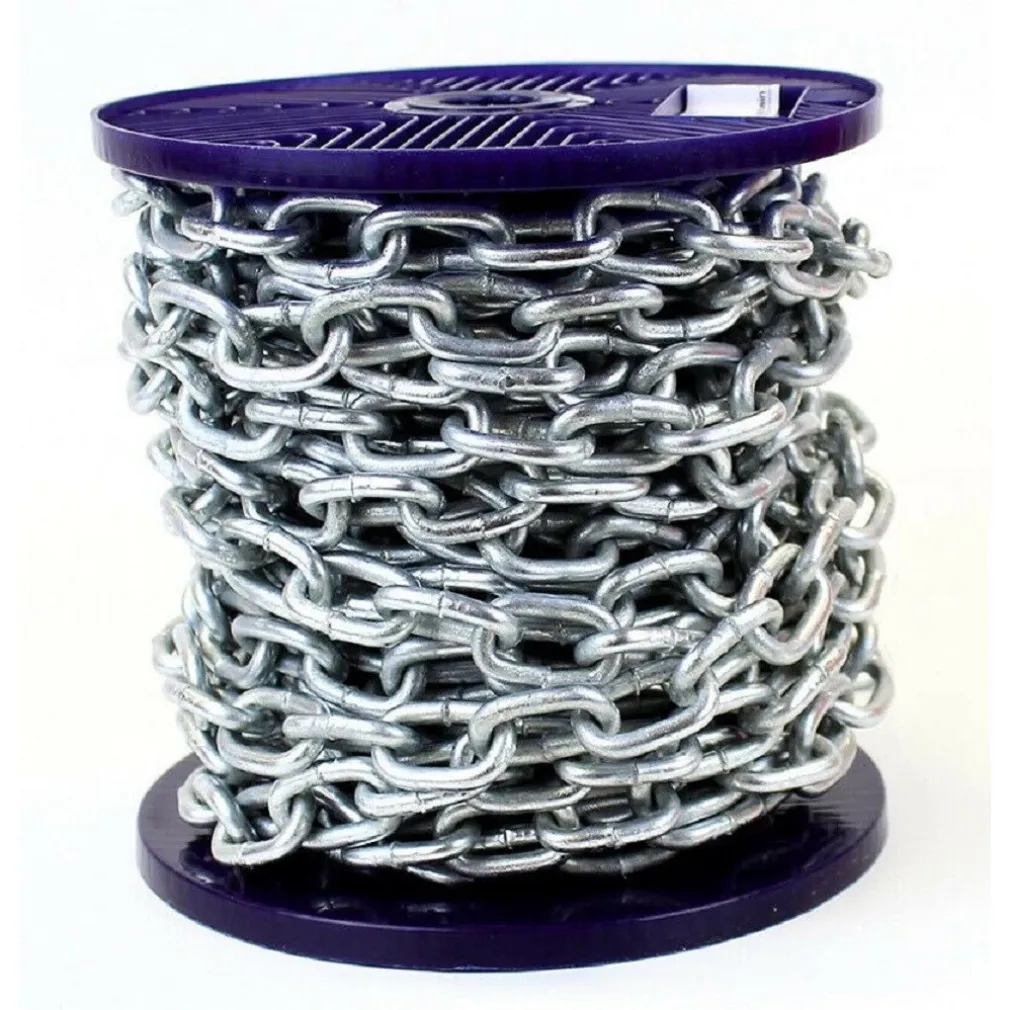 CATENA DI SICUREZZA IN FERRO ZINCATO SALDATA CATENE GENOVESE BOBINA 3 METRI