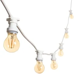 CATENA LUMINOSA CON 10 PORTALAMPADA E27 LUCI DECORATIVE PROLUNGABILE IP54 P01-S01-10