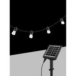 CATENA LUMINOSA CON PANNELLO SOLARE LED RGBW 10MT CON 10 LAMPADINE GIARDINO SO-ST-RGBW