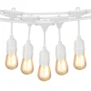 CATENA LUMINOSA DA ESTERNO MODULARE 10 LAMPADINE E27 CAVO 10 METRI IP65 BIANCO